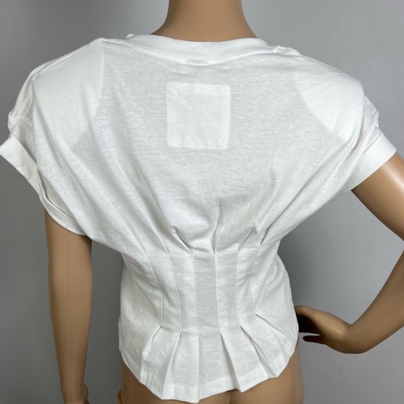 NEW SR+ RONNY KOBO REVOLVE WHITE FITTED T-SHIRT - Picture 7 of 8